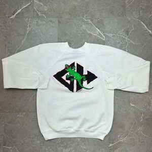 80s Vintage Gecko Hawaii Sweatshirt Mens Large Surfing Pullover Crewneck Surf